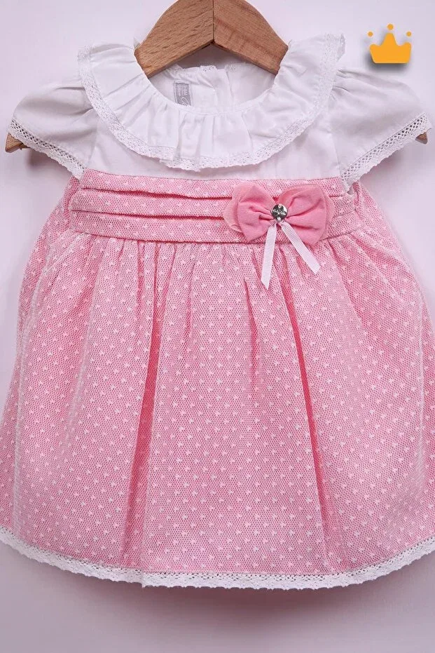 Детское платье для девочек кружевное Babydola, Pink — фото 3
