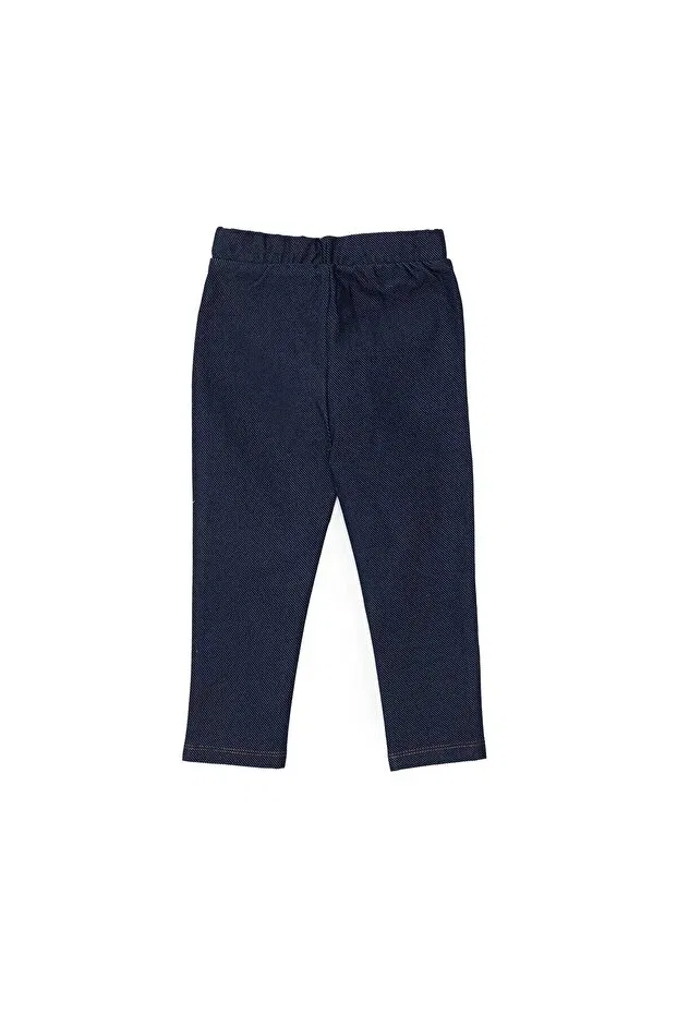 Детские леггинсы для девочек с принтом Hellobaby girl leggings baby girl Ebebek Hello Baby, Indigo — фото 2