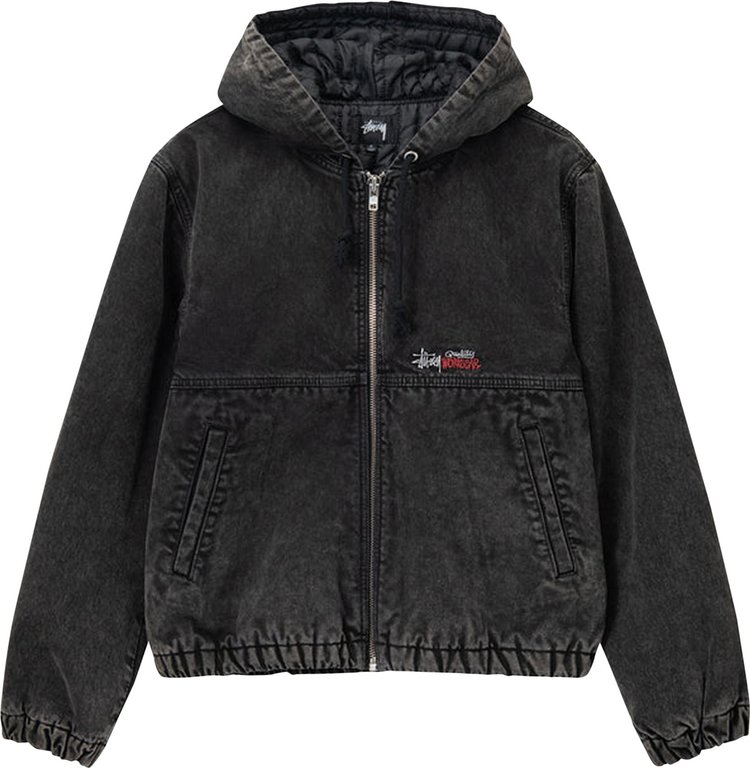 Куртка Stussy Double Dye Work Jacket 'Black', черный - фото