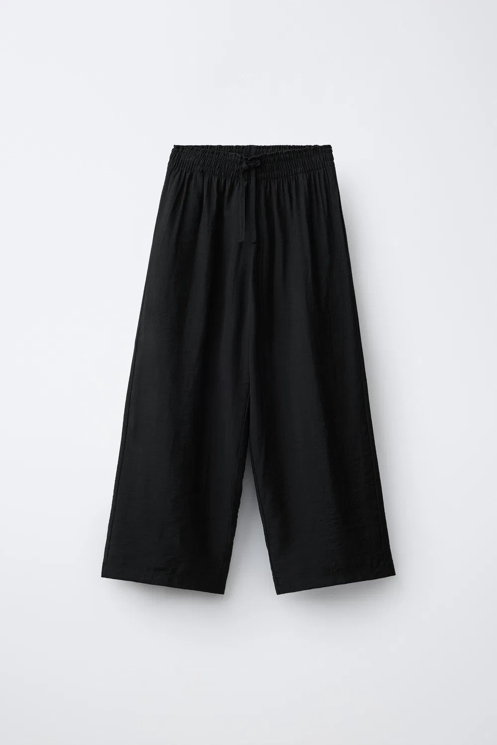 Широкие брюки со складками ZARA, Black