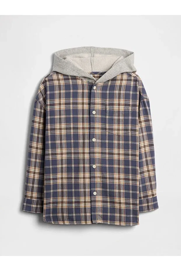 Детская рубашка для мальчиков в клетку Gap, Blue