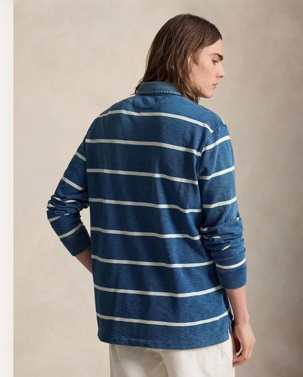 Мужской поло с длинным рукавом Polo Bear Polo Ralph Lauren, Azul Índigo — фото 2