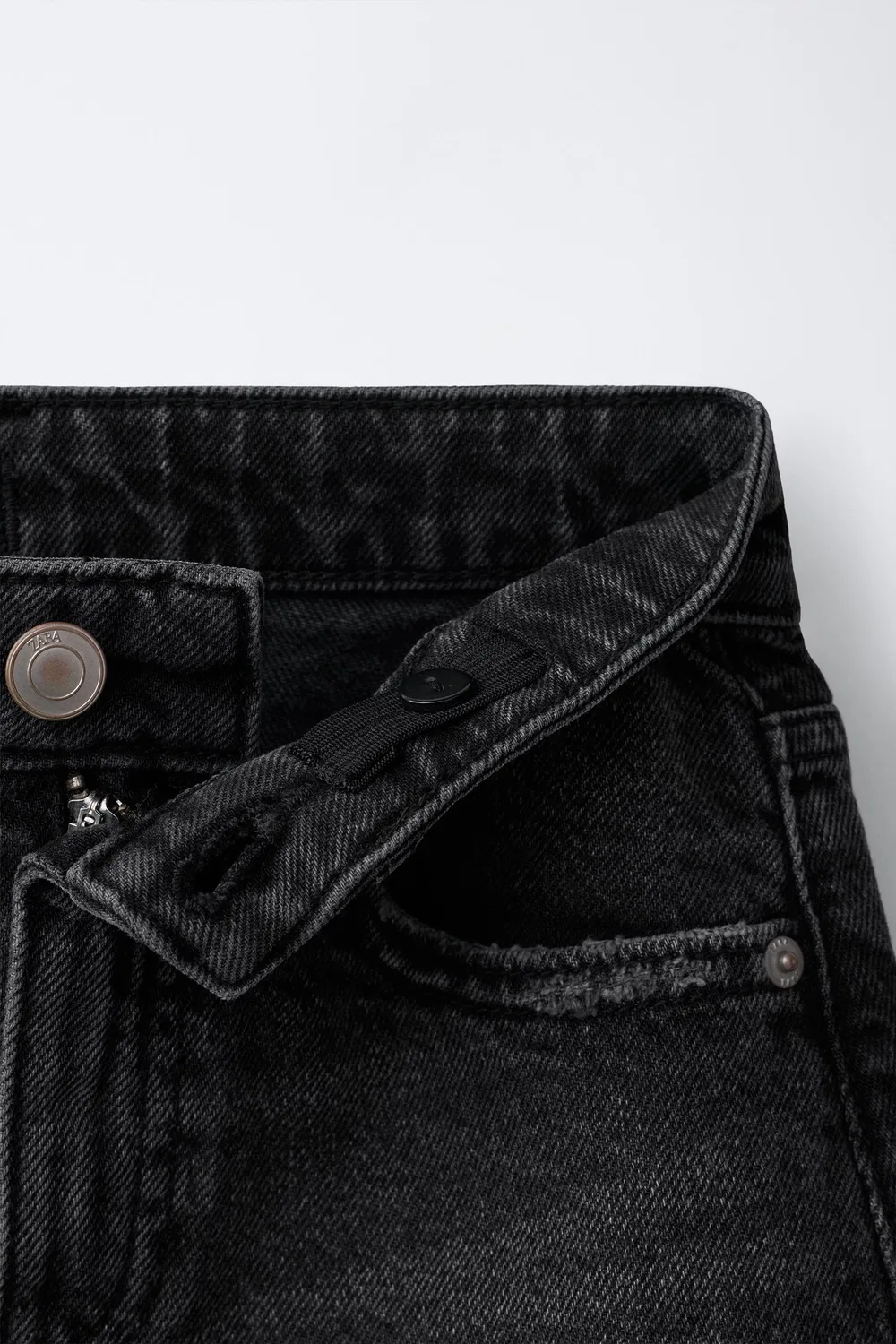 Рваная джинсовая юбка ZARA, Black — фото 3