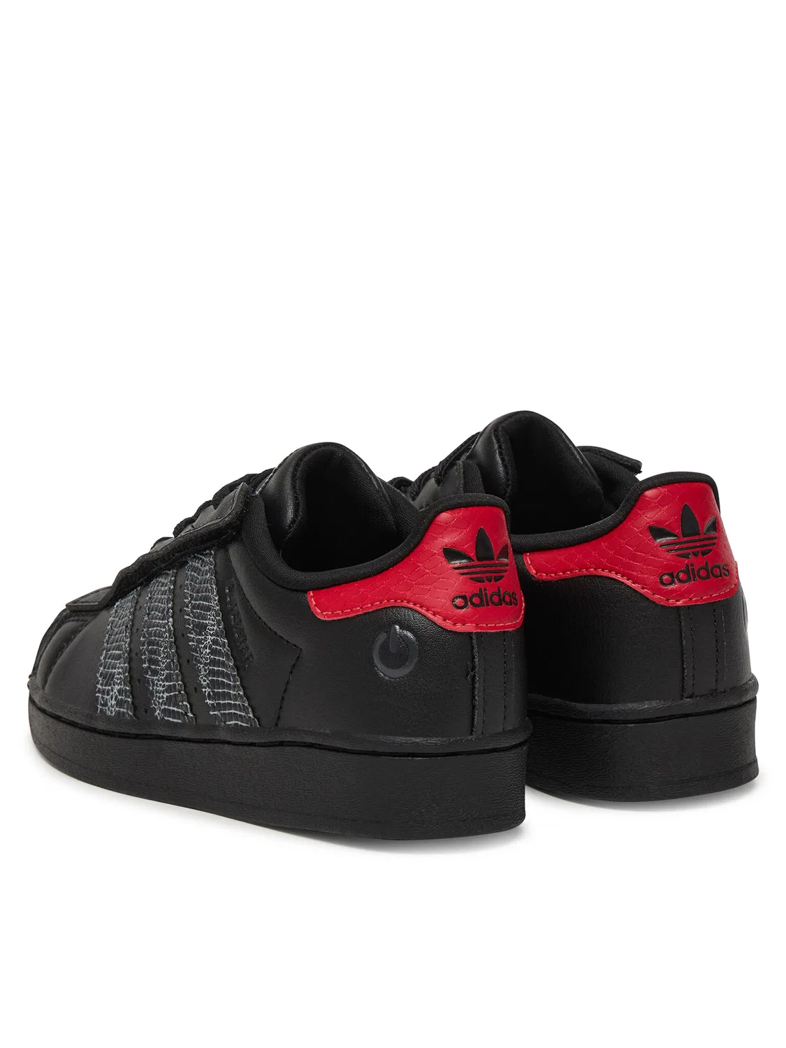 Кроссовки для мальчика Superstar Led Lights Comfort Closure Elastic Lace Shoes Adidas, черный — фото 3