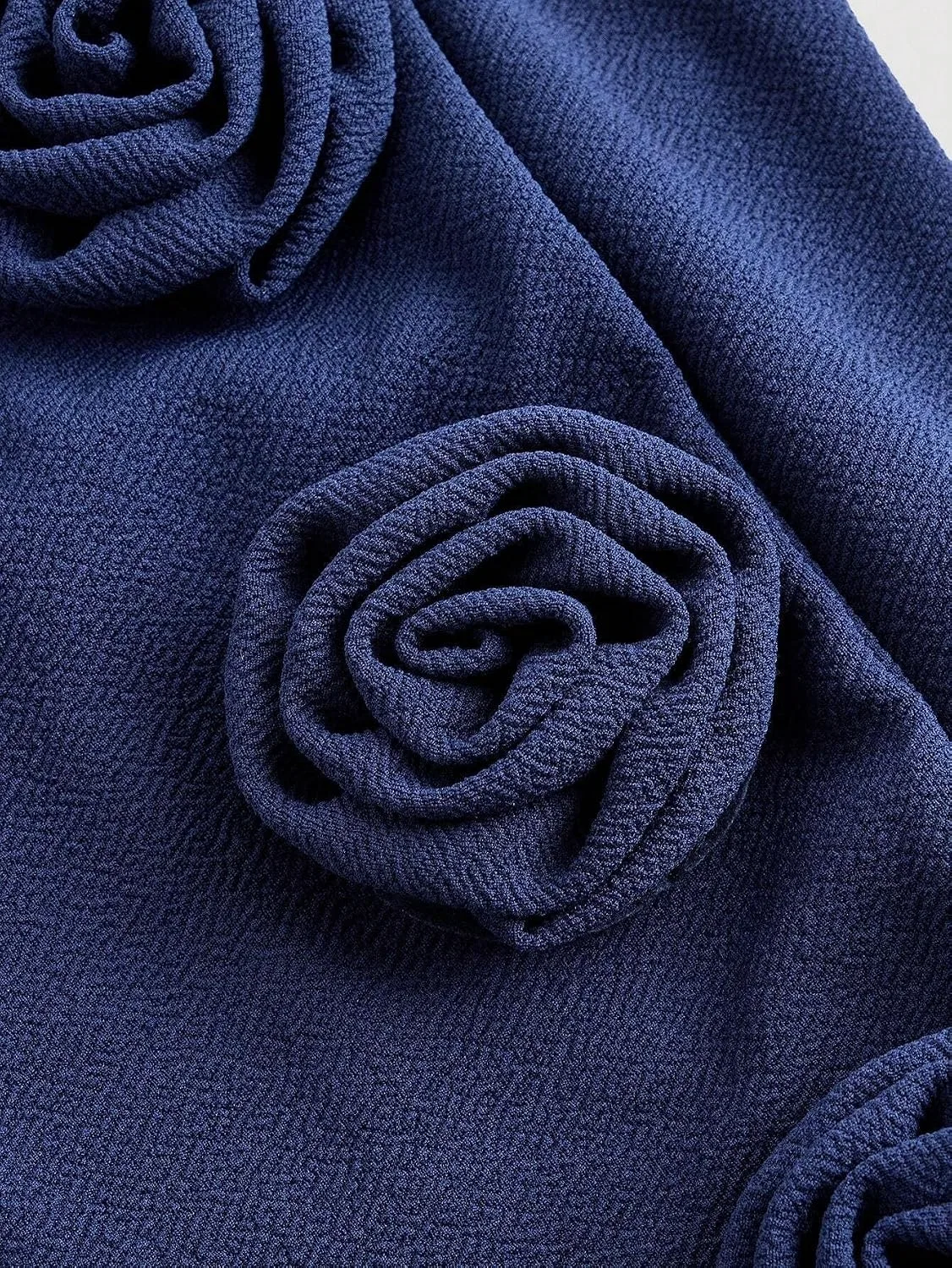 Женское мини-платье с асимметричным воротником, Navy Blue — фото 4