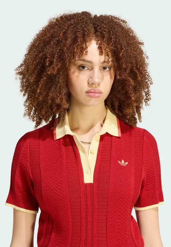 Футболка поло Adidas Originals, красный — фото 3