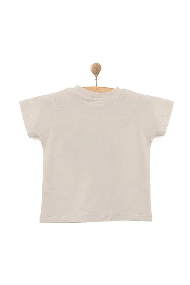 Детская футболка для мальчиков с принтом Hellobaby Basic Wave Printed Tshirt Ebebek Hello Baby, Gray — фото 2