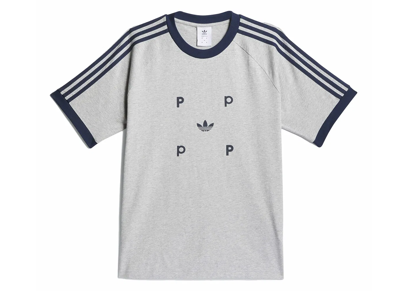 Мужская футболка с коротким рукавом Tee Adidas, Medium Grey Heather/Collegiate Navy