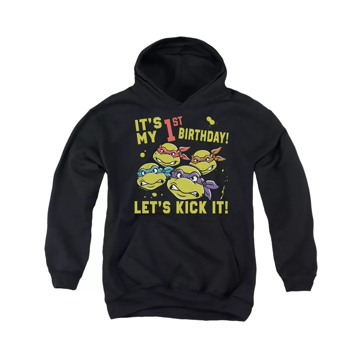 Детское худи с принтом TMNT Outta My Way Teenage Mutant Ninja Turtles, Black