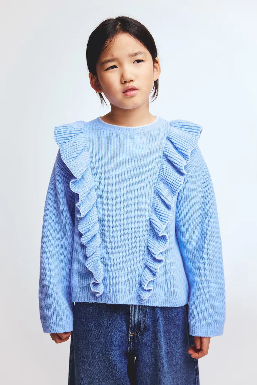 Свитер с оборками H&M, Blau