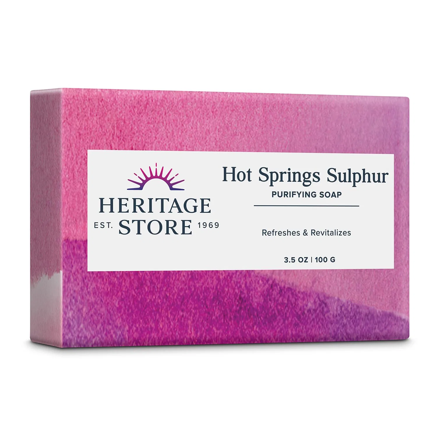 Мыло ручной работы с серой Hot Springs, HERITAGE STORE, 100 г, без отдушки