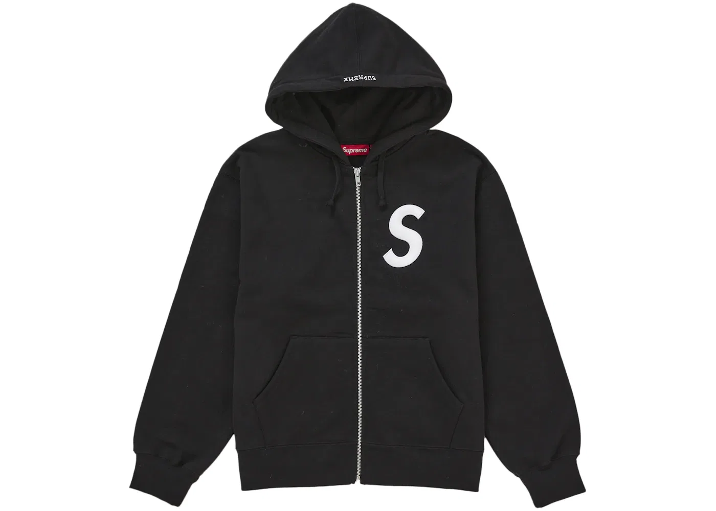 Мужская худи с молнией S Logo Supreme, Black