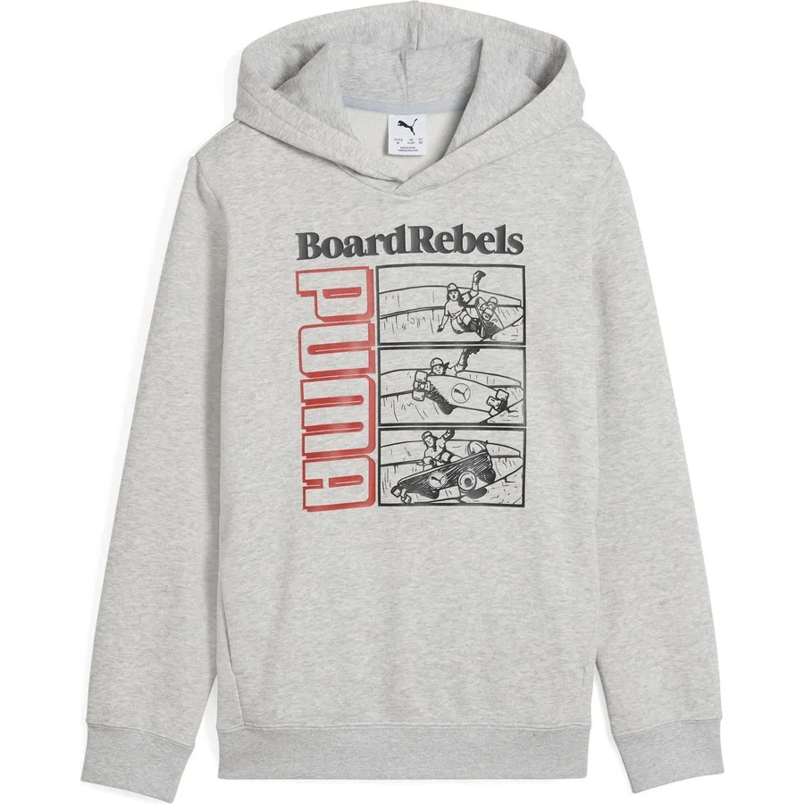 Детский свитшот с принтом MID90S Hoodie Puma, Серый