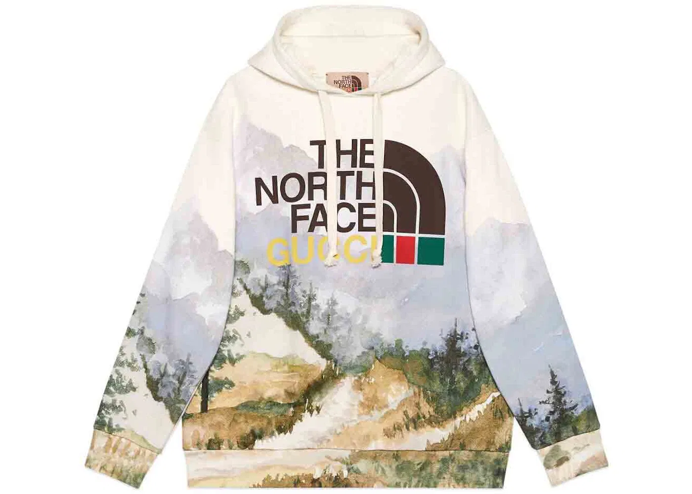 Мужской свитшот с принтом Trail Print Gucci x The North Face, Trail Print