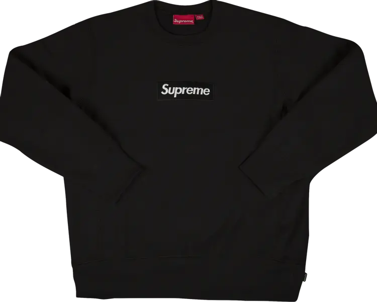 

Толстовка Supreme Box Logo Crewneck Sweatshirt 'Black', черный