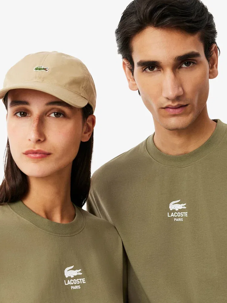 Футболка поло LACOSTE Softbranding Small Croc, Khaki — фото 2