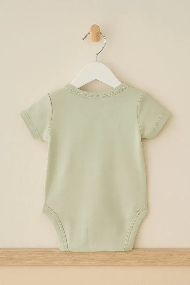 Детское боди-комплект с принтом 2-Piece Bodysuit Shoebuo, Mint Green — фото 4