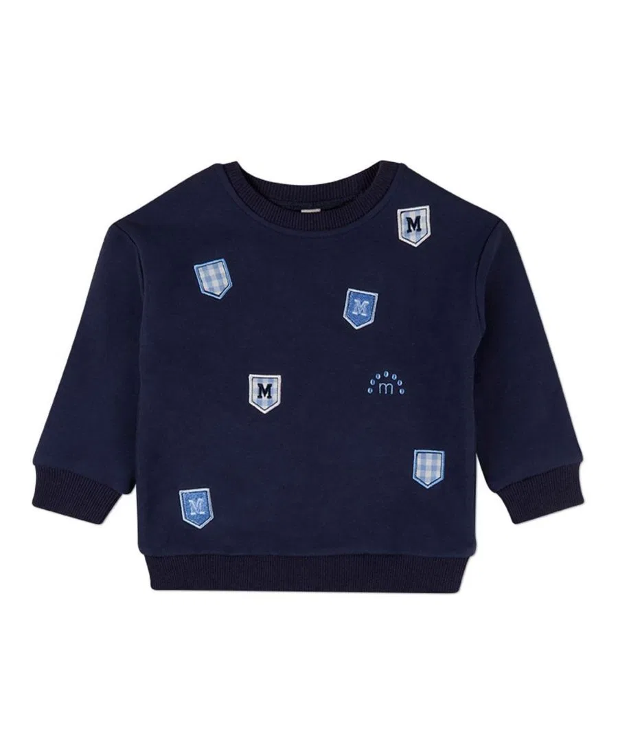 Свитшот с патчами MeMoi, Navy Blue