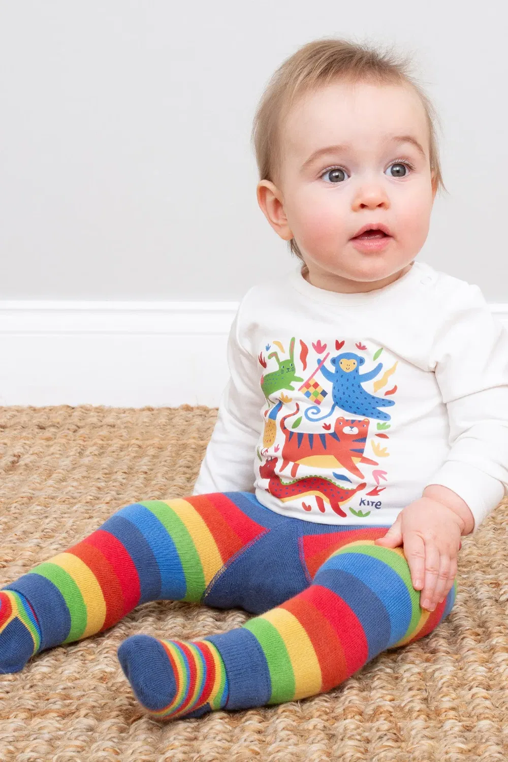 Детские леггинсы с принтом Baby Lunar Ox Kite, Multi — фото 2