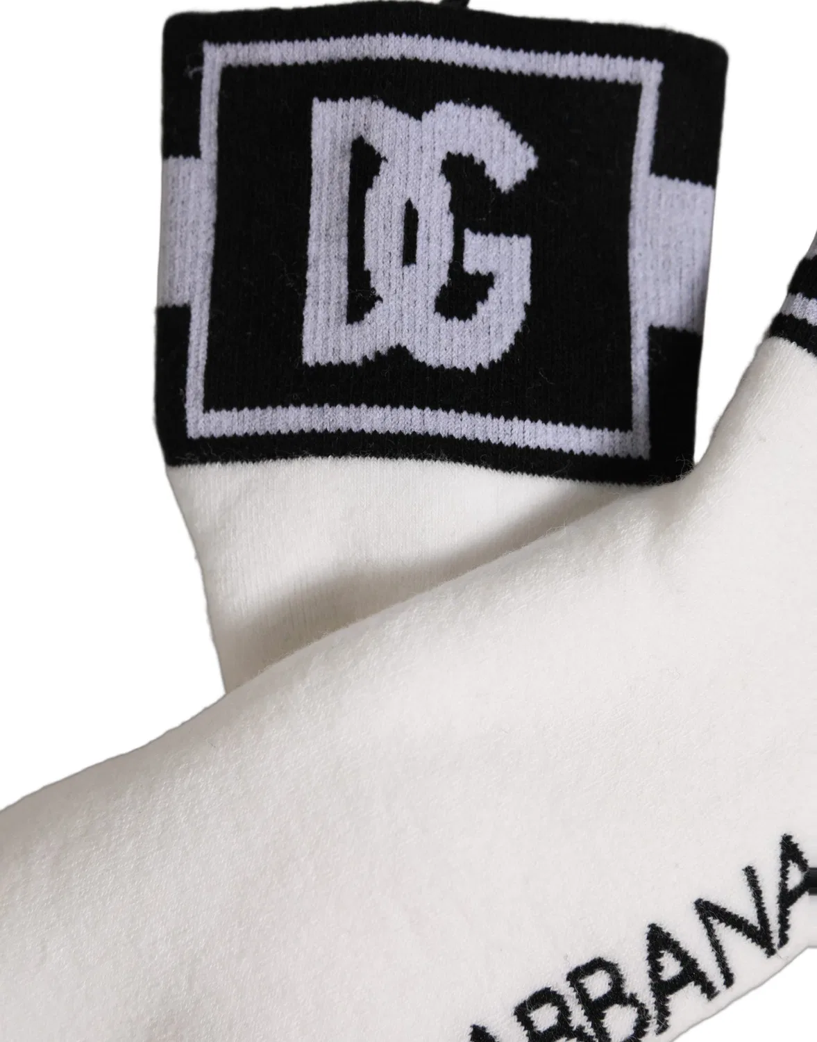 Носки короткие с логотипом DG Dolce & Gabbana, White Black