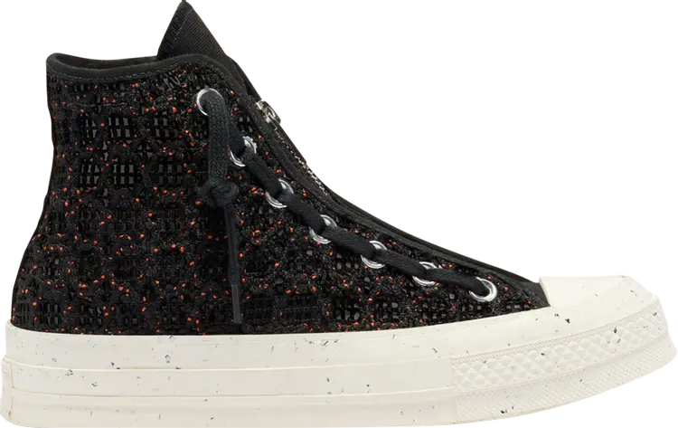 

Кроссовки Converse Wmns Chuck 70 High Speckled Black Crochet, черный