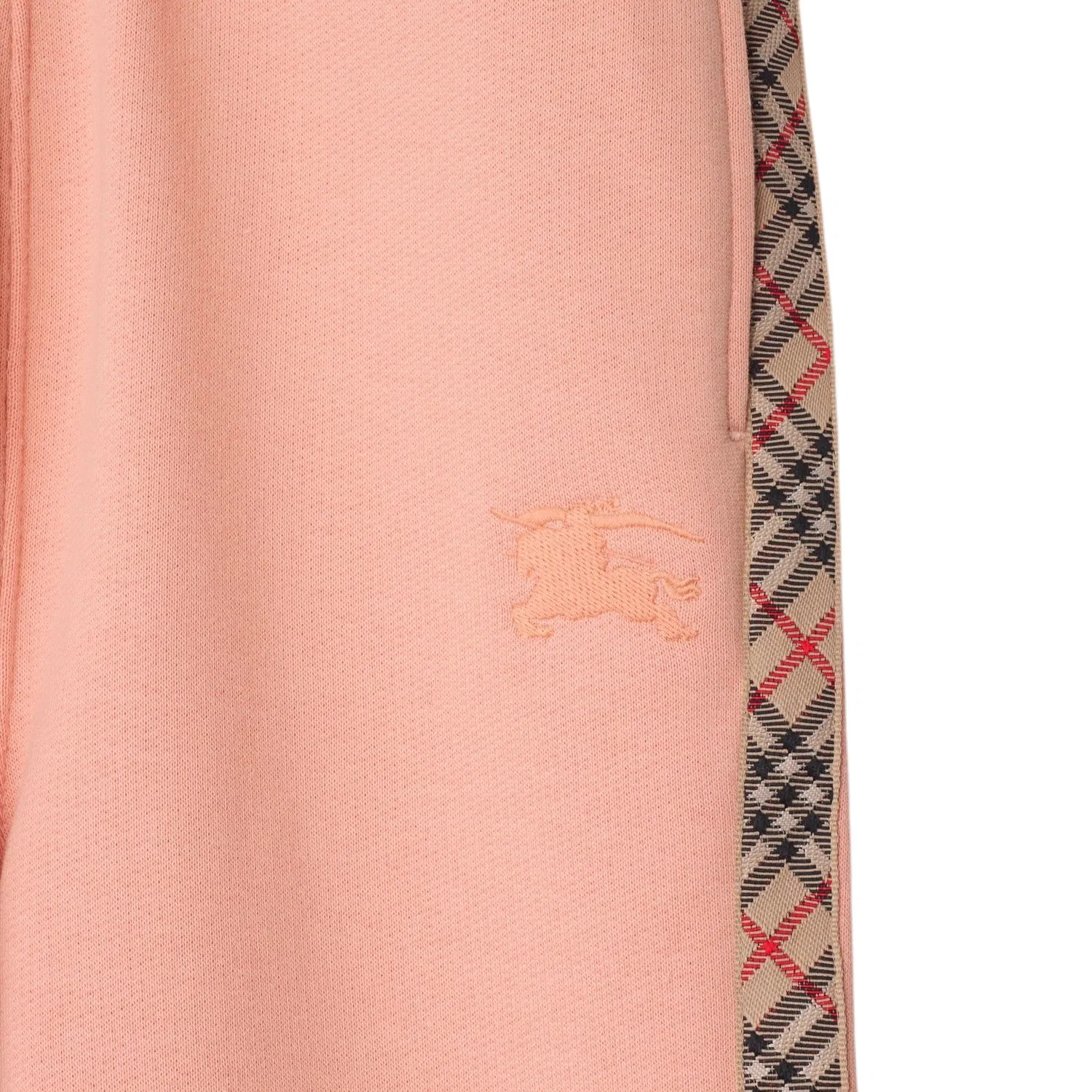 Детские трикотажные спортивные штаны с высокой посадкой Burberry, Pink — фото 3