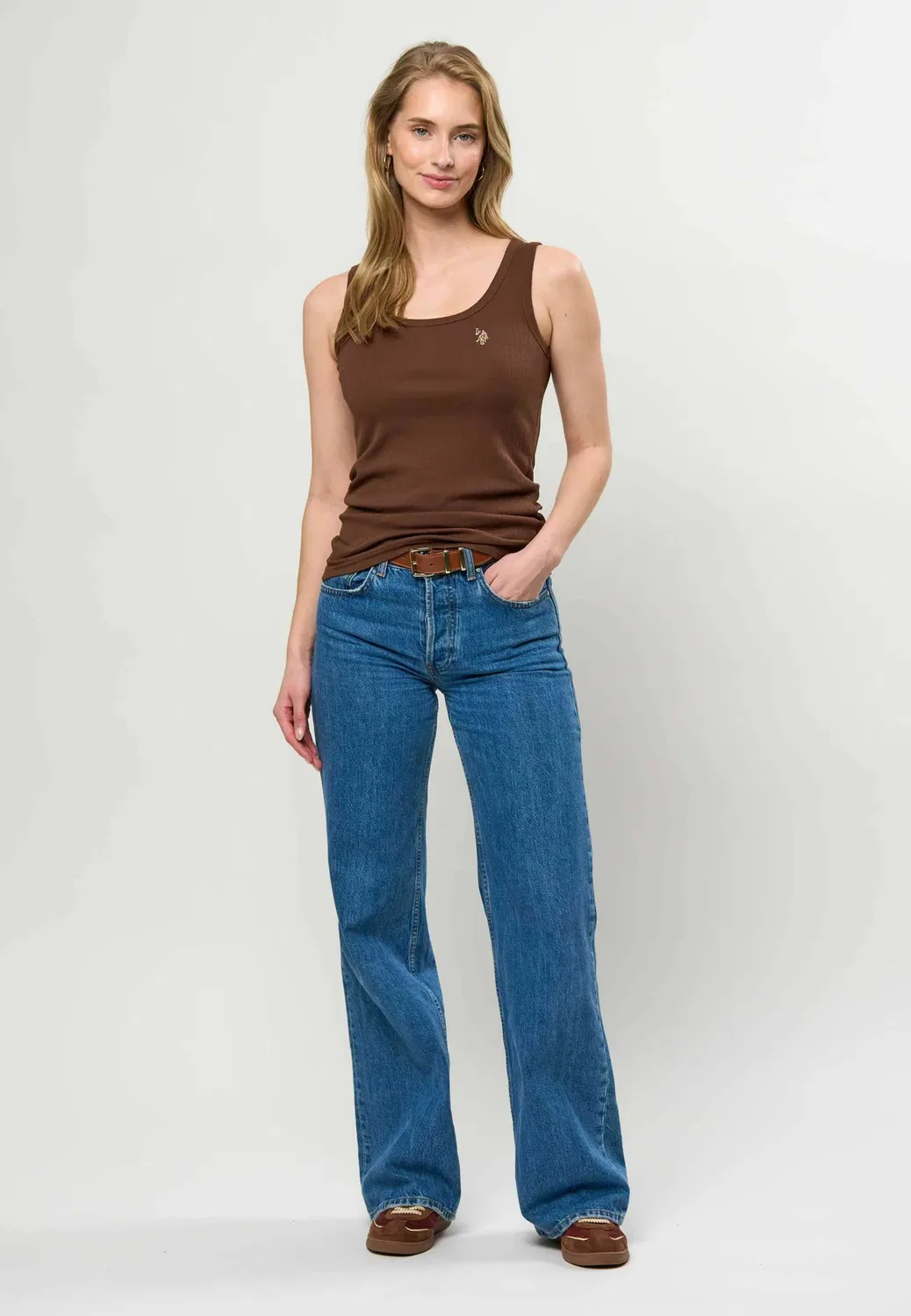 Uwcasandra rib top - top U.S. Polo Assn., Chestnut — фото 2