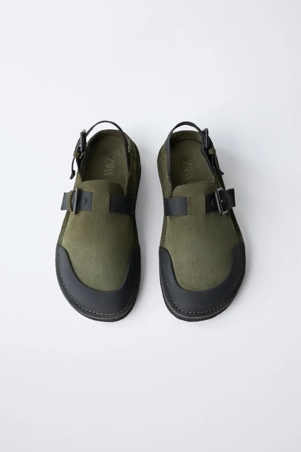 Скрученные сабо ZARA, Khaki Green — фото 4