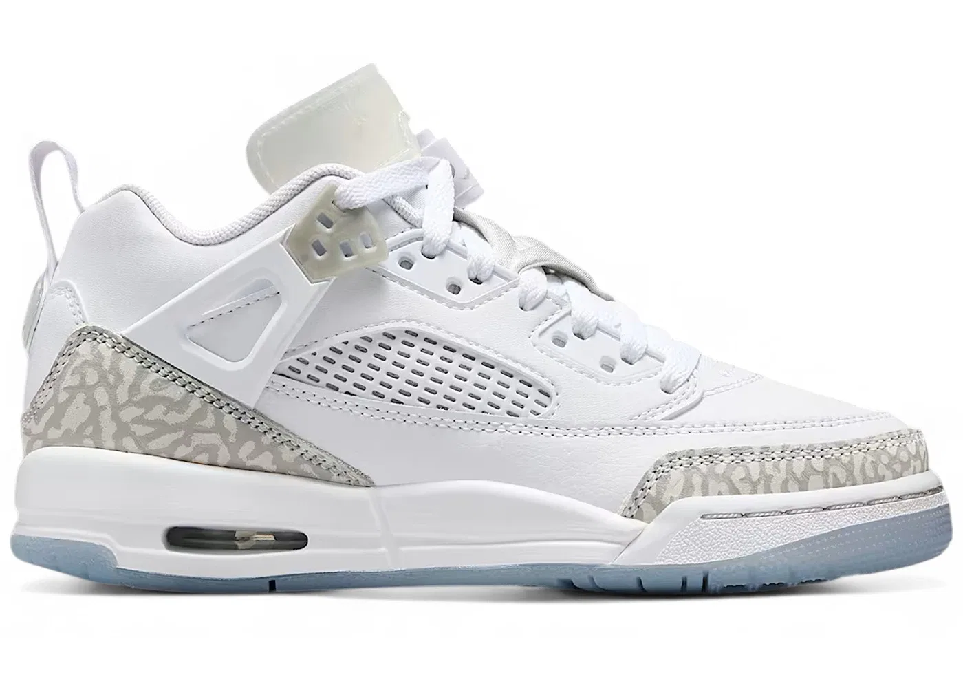 Детские кроссовки Lifestyle Jordan Spizike Low Jordan, White/Metallic Silver/Barely Blue/Neutral Grey