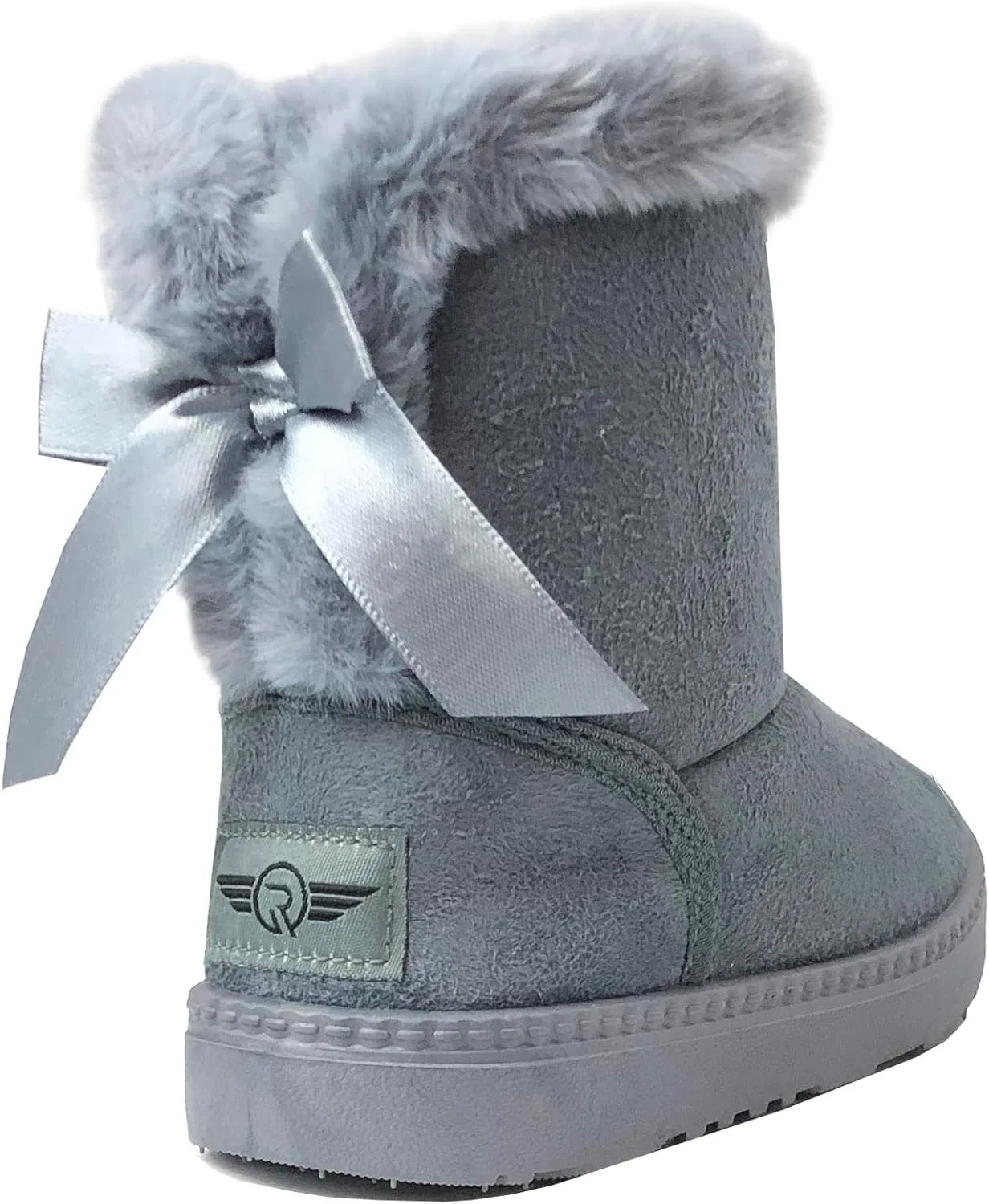 Детские сапоги для девочек с бантом-бабочкой REDVOLUTION, Grey — фото 3
