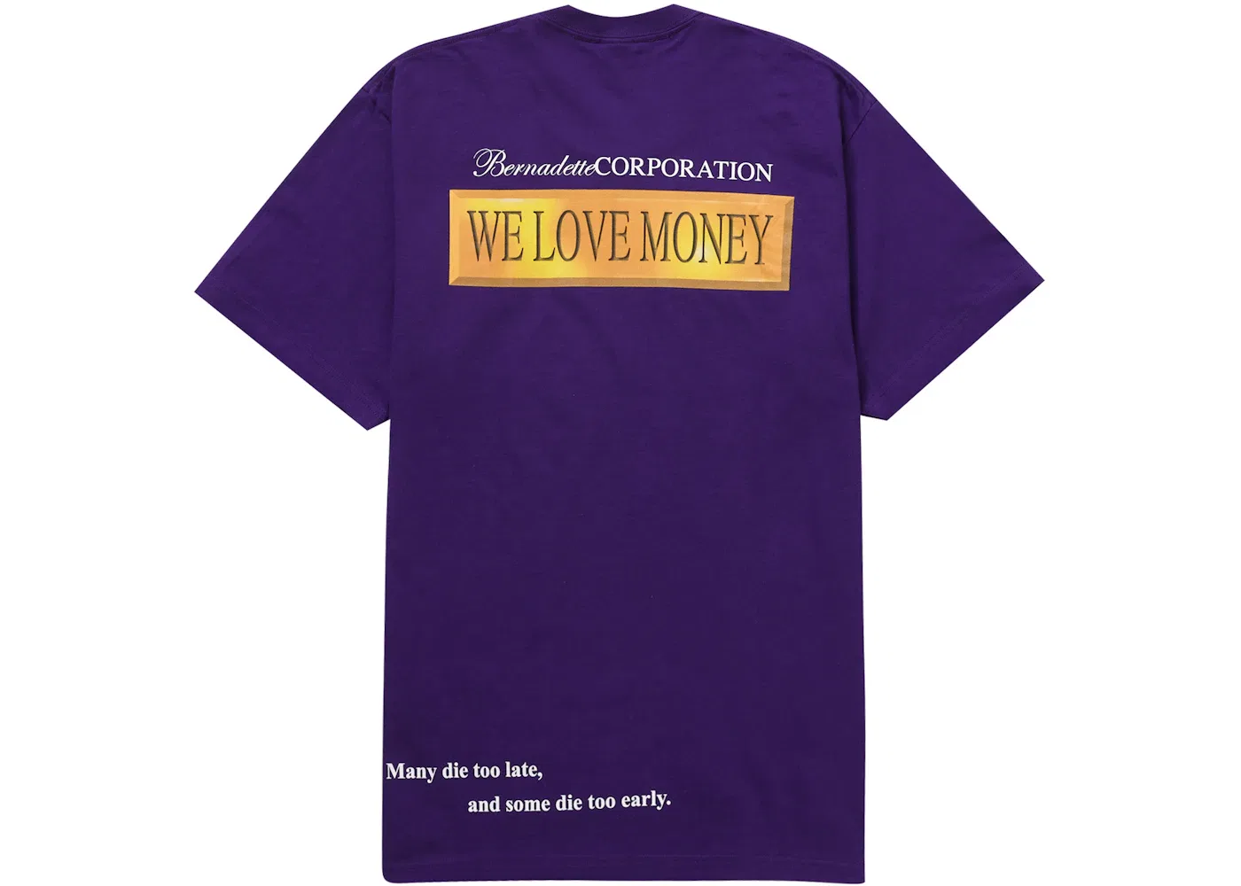 Мужская футболка с принтом Supreme Bernadette Corporation Money Tee, Purple — фото 2