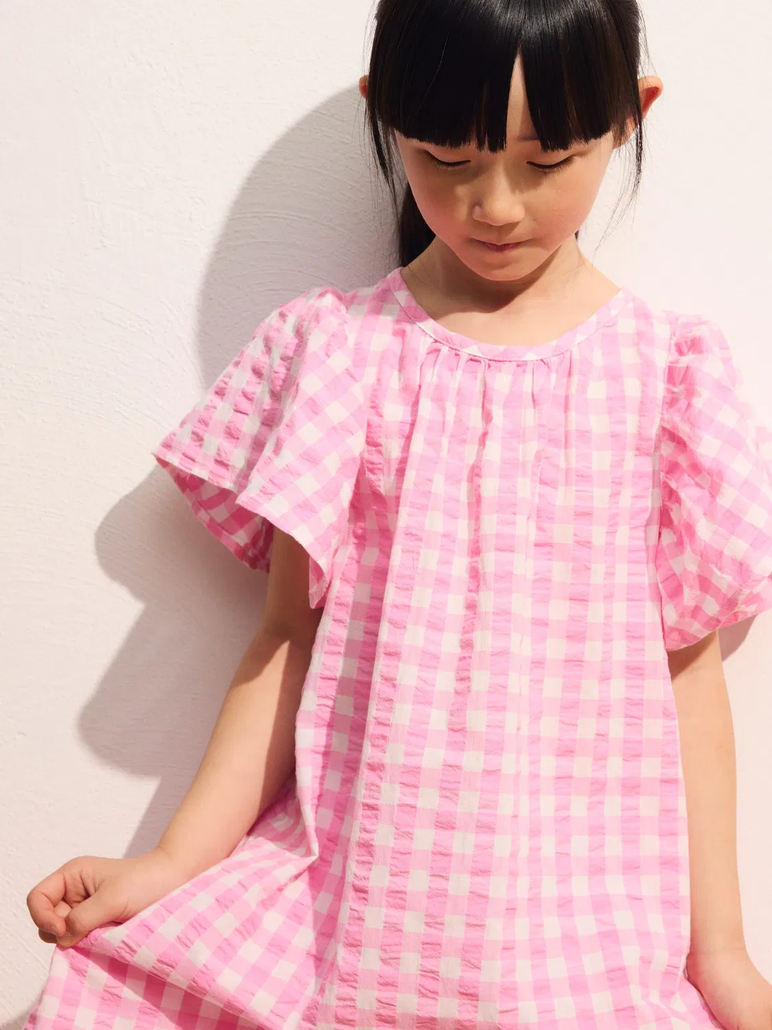 Хлопковое платье Arket, Rosa/Weiß