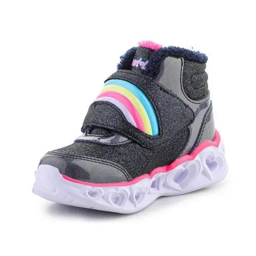 Детские ботинки на липучке Brilliant Rainbow Skechers, Schwarz — фото 4