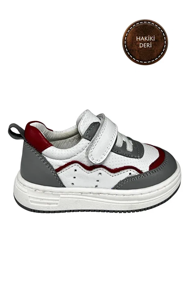 Детские туфли для девочек без каблука Şenler Bebe World Kids, Gray-White-Red