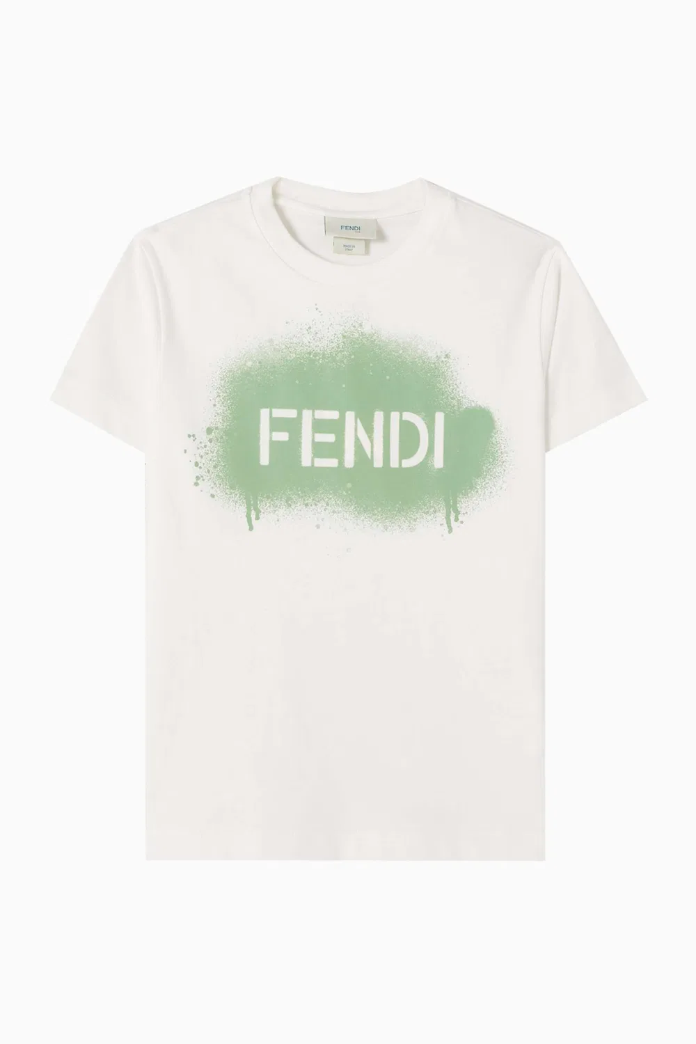 Fendi Футболка с принтом-спреем из хлопка, мультиколор