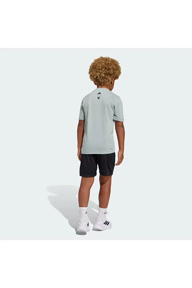 Детский спортивный комплект для девочек с принтом Minecraft Adidas, Green — фото 4