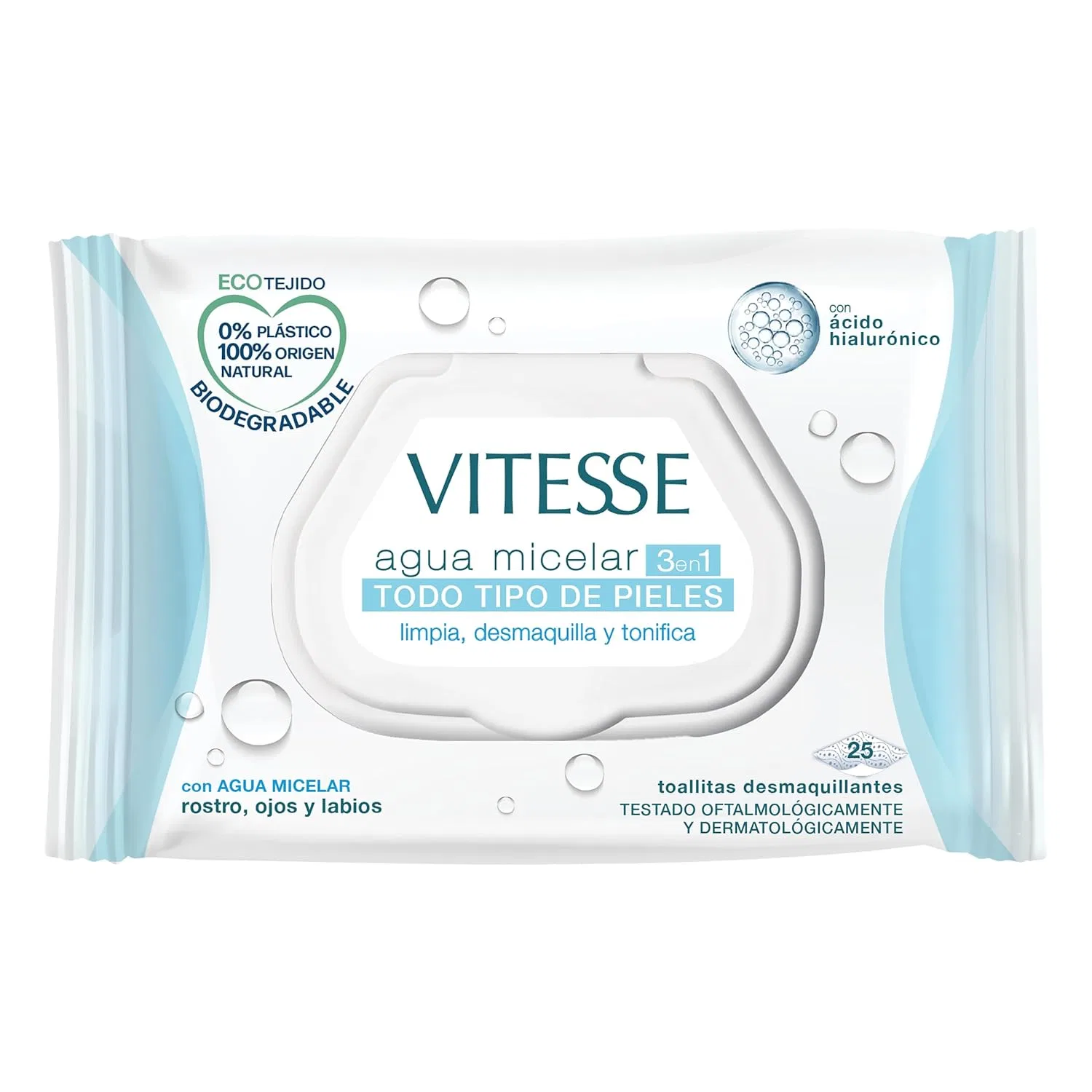 Мицеллярные очищающие салфетки Vitesse, 25 шт, Ароматерапия