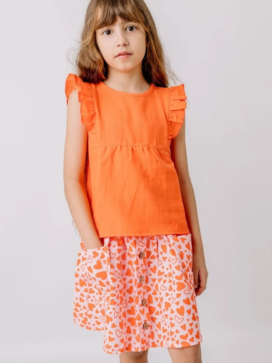 Юбка Walkiddy 'Walkiddy - Little Big Hearts Skirt' в розовом цвете — фото 3