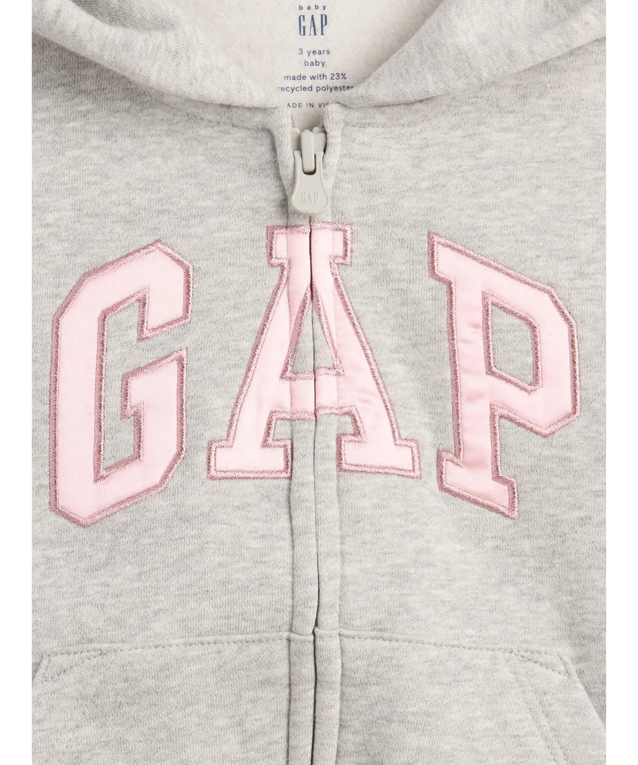 Детский свитшот с длинным рукавомVintage Soft GAP Logo GAP, Gray — фото 3