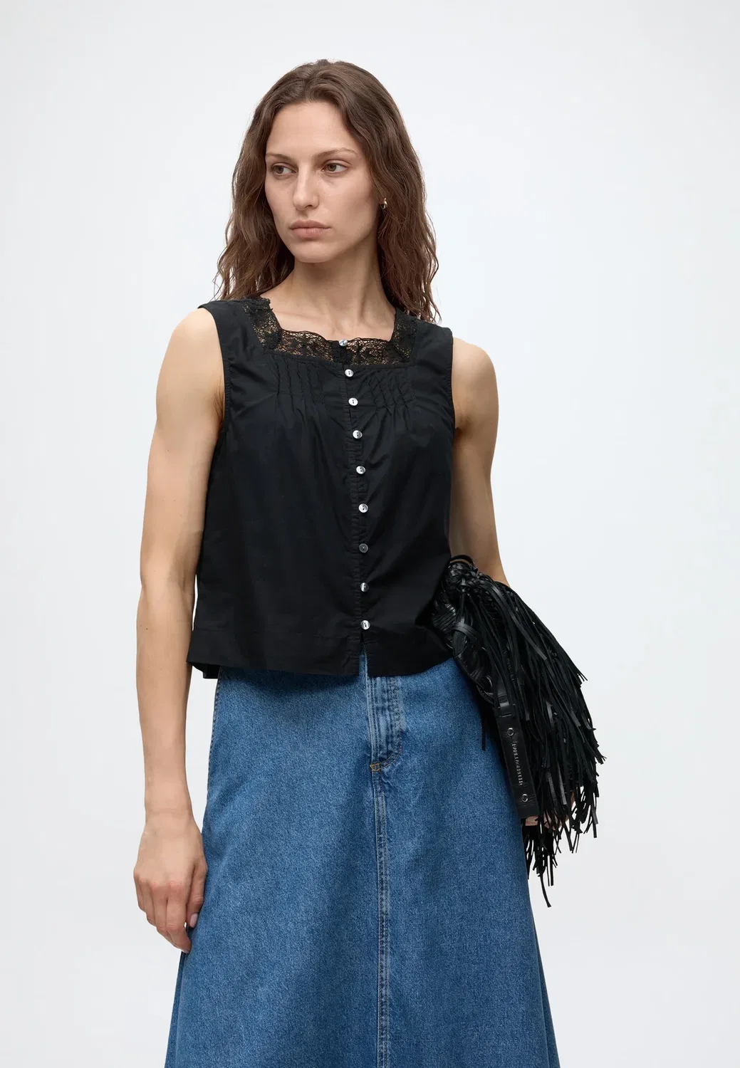 Блузка на пуговицах Gap, Black — фото 4