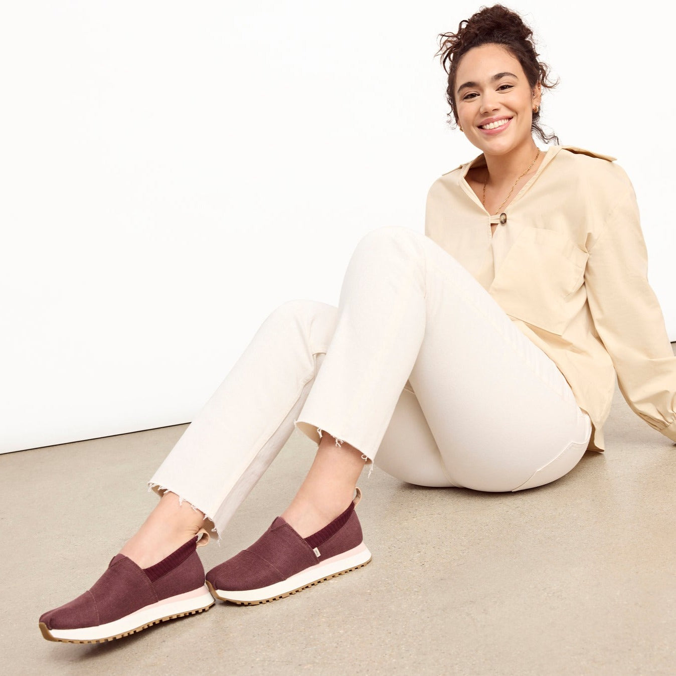 Resident 2.0 кроссовки из винтажного холста в бордовом цвете TOMS Shoes — фото 2