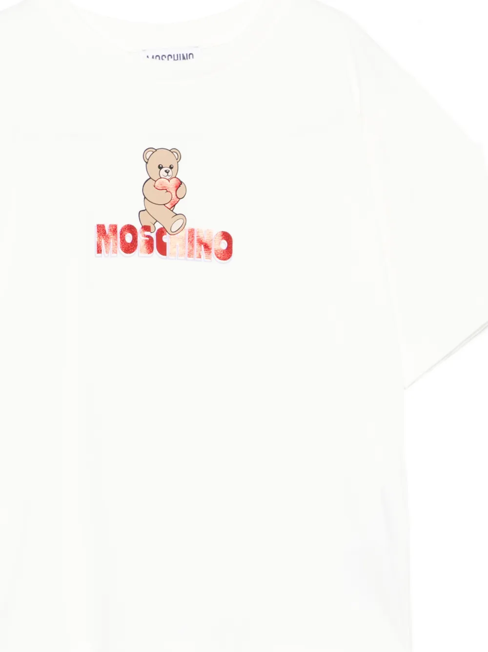 Футболка с медвежонком Moschino Kids, белый — фото 3