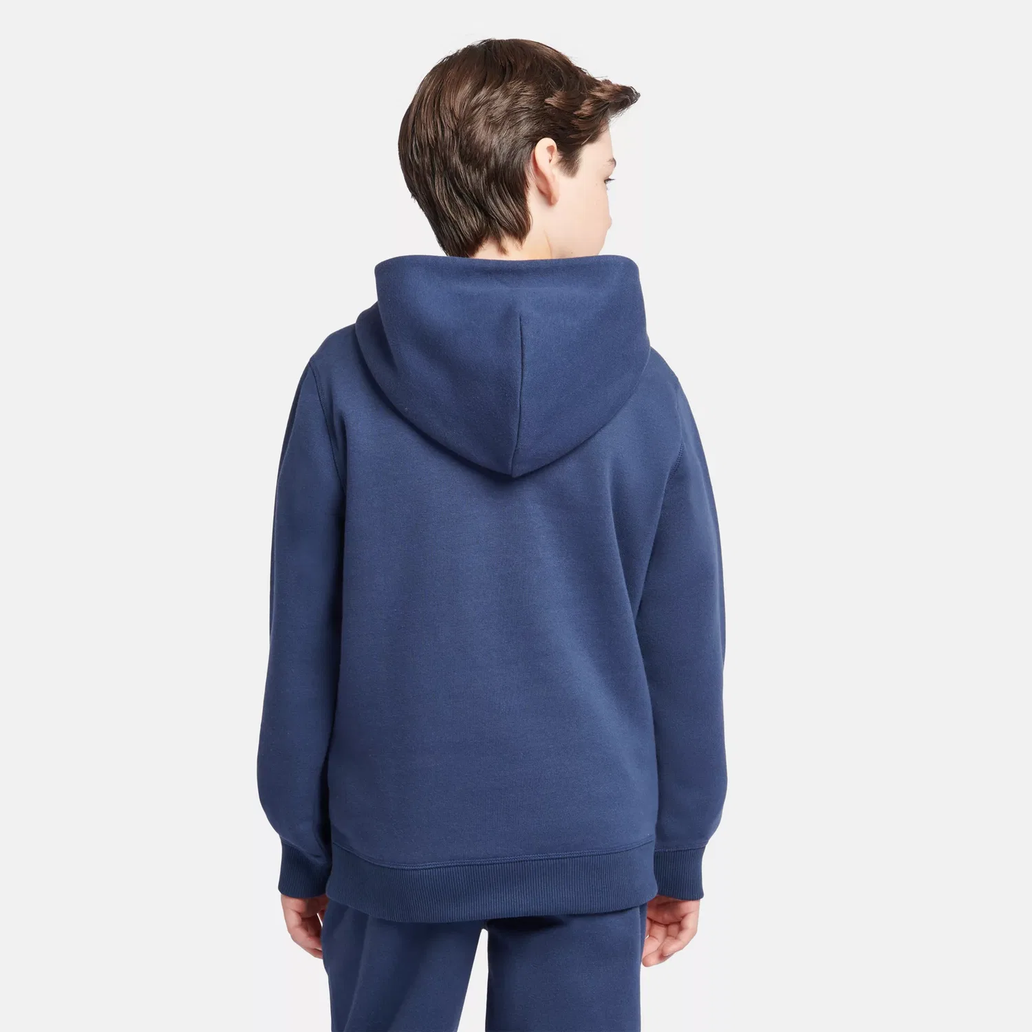 Детское худи с капюшоном и вышитым логотипом Brush Back Small Logo New Balance, Nb Navy — фото 4