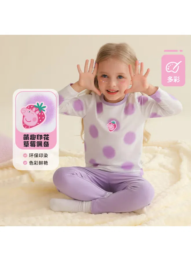 Комплект одежды с принтом Peppa Pig, фиолетовый — фото 3