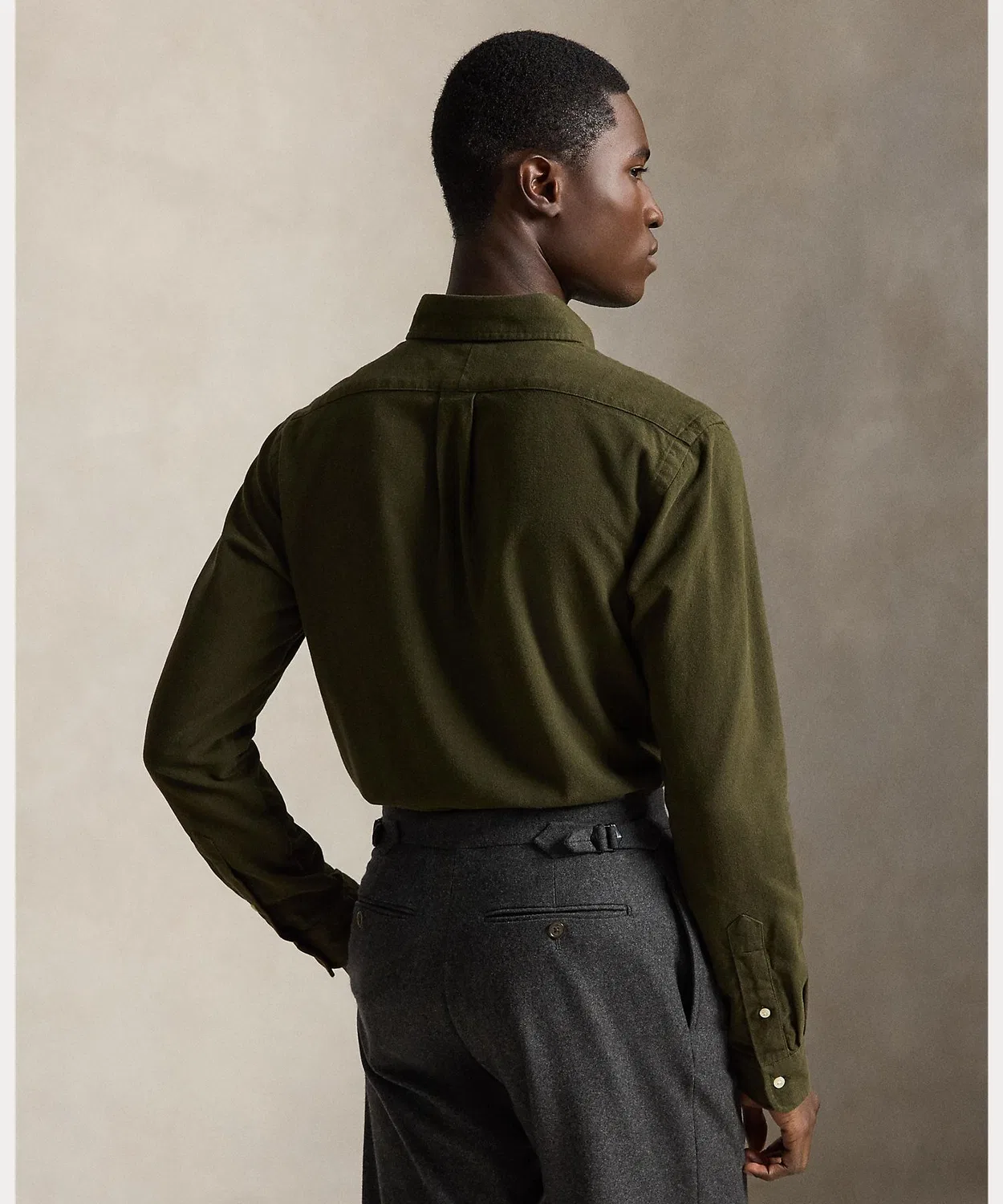 Мужская классическая рубашка из фланели с длинным рукавомPolo Ralph Lauren, Green — фото 4