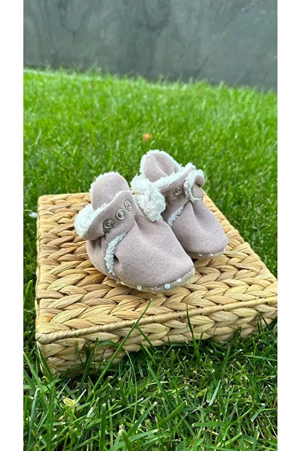 Детские пинетки для новорожденных с антискользящей подошвой Babydia, Gray — фото 3