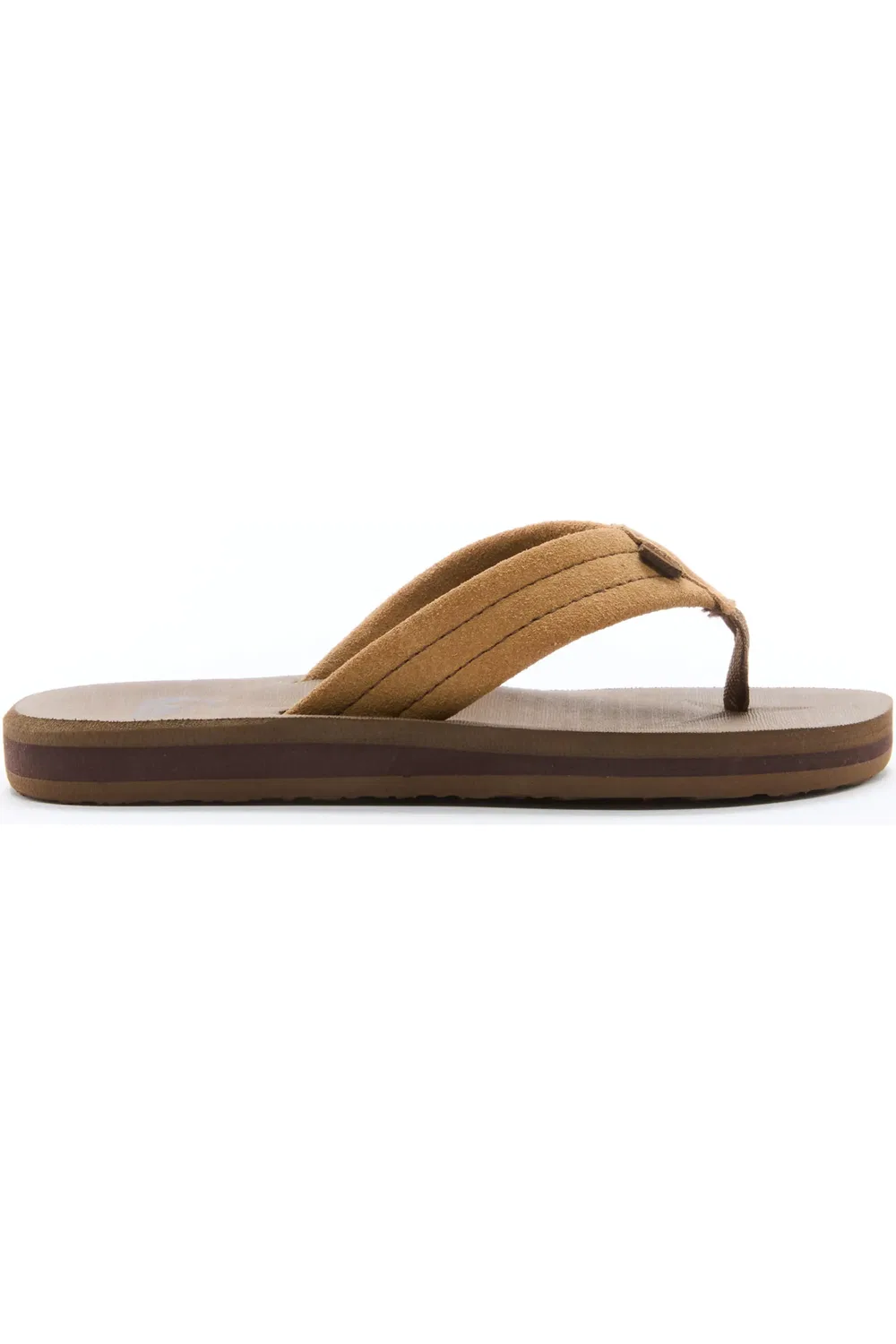 Детские сандалии вьетнамки на мягкой подошве Carver Suede Core Quiksilver, Tan/Tan — фото 2