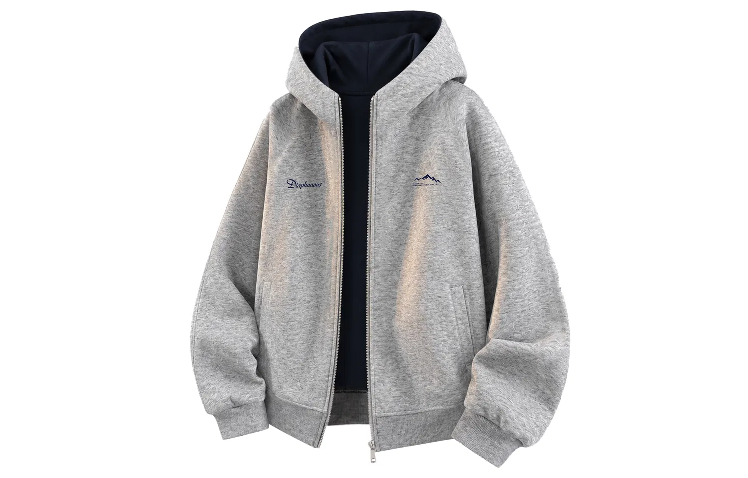 Детский свитшот с капюшоном прямого кроя White Heather Gray WARRIOR — фото 3