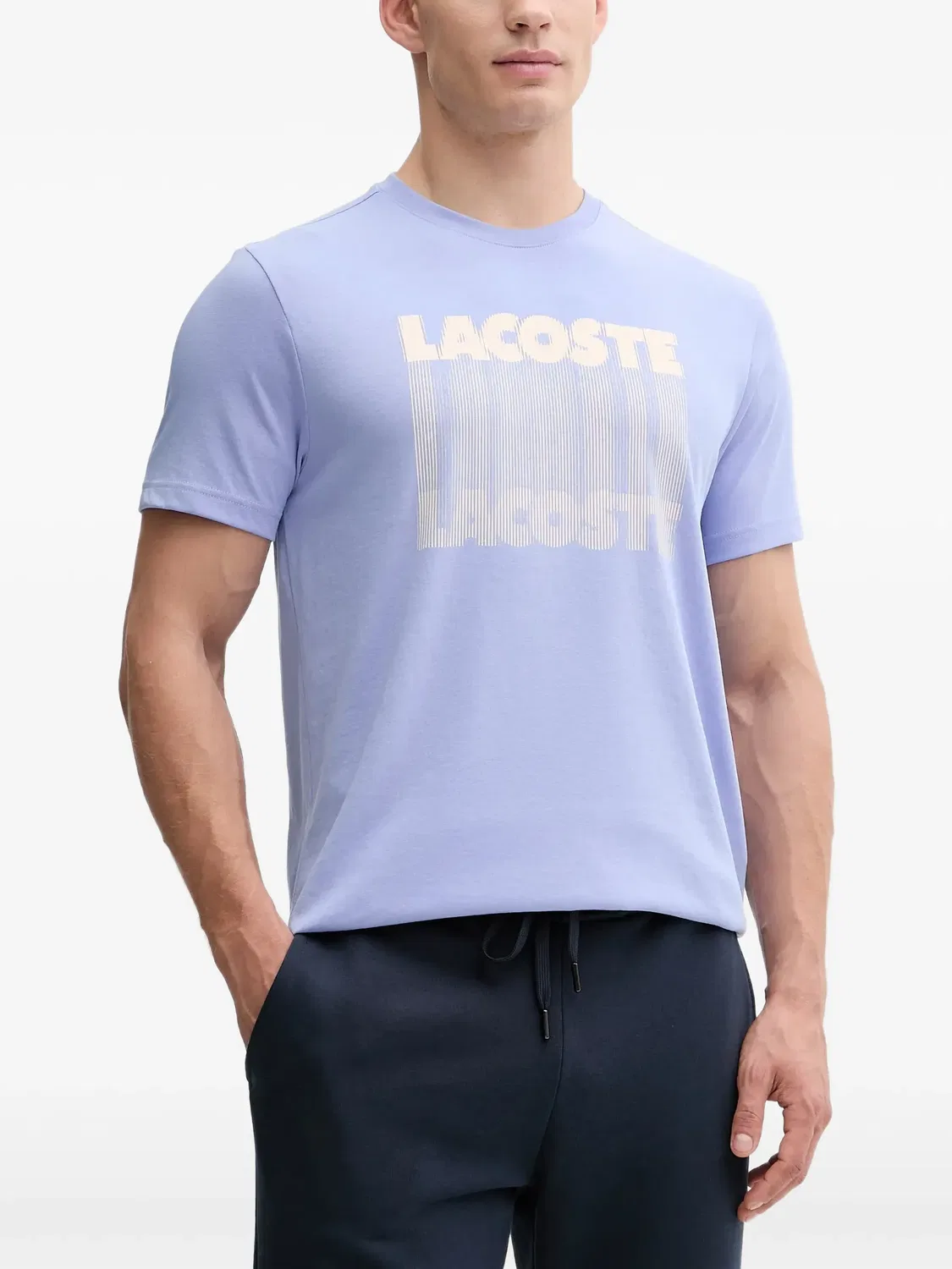 Футболка с логотипом фиолетовая Lacoste, фиолетовый