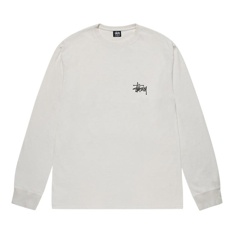 

Лонгслив Stussy Basic Pigment Dyed Long-Sleeve Tee 'Natural', белый
